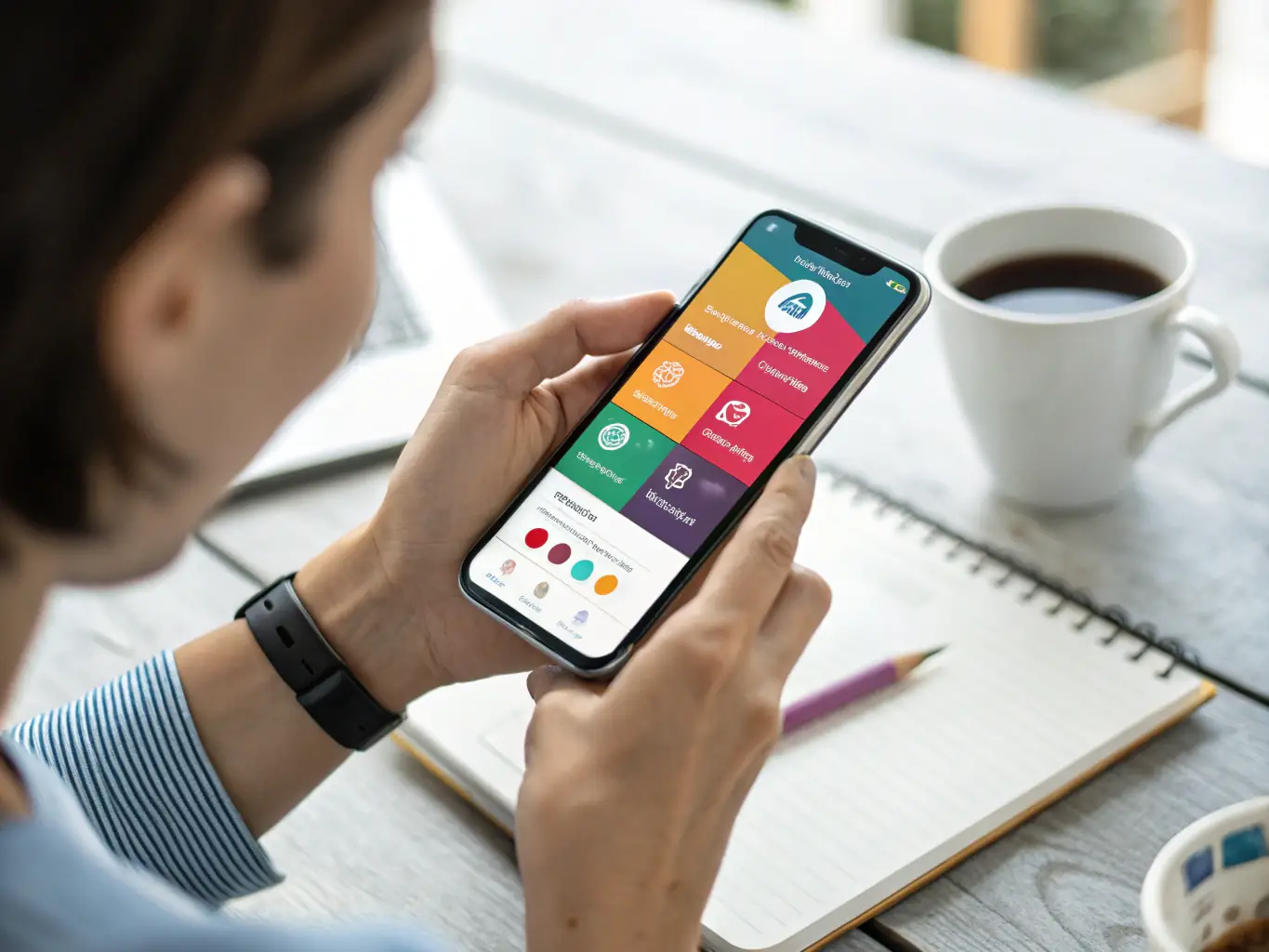 A vibrant image showcasing a successful text campaign, with a mobile phone displaying an engaging promotional message and positive customer responses.